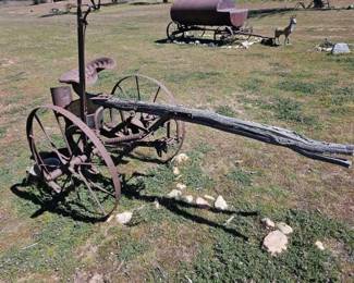 #1000 • Antique Plow with 2 Buckets
