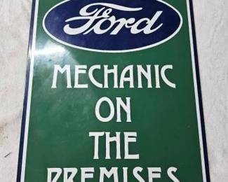 #2340 • Porcelain Ford Sign by The Painted Post Calliope Co 1983
