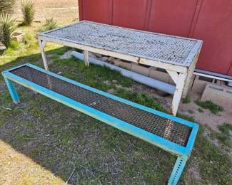 #1900 • Metal Bench and Table

