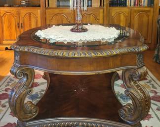Beautiful Coffee Table with Beveled Glass