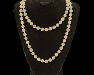 Vtg. Rose Quartz and Jade necklace