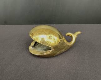 Brass Whale ashtray