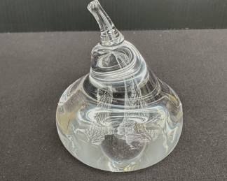 Confirmed Steuben  pear/fig paperweight