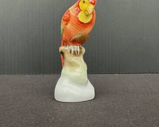 Herend Parrot on Perch