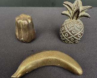 Vtg. brass fruit