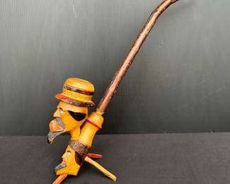 Vtg. two headed smoking pipe