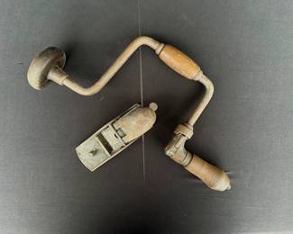 Antique Hand Drill and Wood Planer