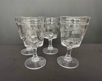 Vtg. Bicentennial Goblets set of 7