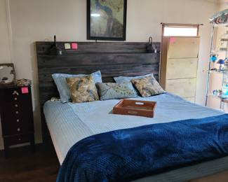 King Size Tempur-Pedic Adjustable Bed, Standing Jewelry Chest, Standing Shoe Cabinet