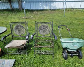 Cast Iron Peacock Chair Frames