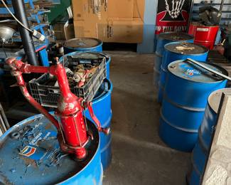 Eight barrels all different oils, number one oil, number two, lubricant oil, make offers …can buy one or all