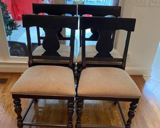 Set of four bar top chairs.