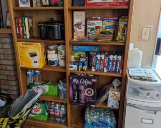 Popcorn maker , cookie wracks , coffee pot,
Plastic  bags, trash bags , water bottles , soda , storage bins and more 