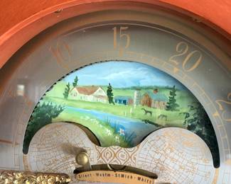 #92	Kuempel Chime Clock Works Grandfather Clock w/beveled Glass Front Door 19x11x72 - You Move	 $175.00 			
