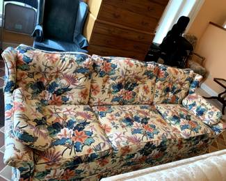 #17	Floral Attached Back Floral Sofa - 91" Long	 $45.00 			
