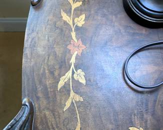 #44	Inlay Wood End Table w/Carved Edges w/ball & Claw Feet- 19sqx27T	 $175.00 			
