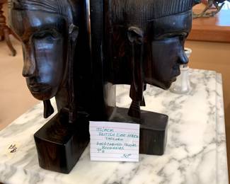 #191	Vintage British East Africa Tanzania Hand Carved Tribal Bookends	 $30.00 			
