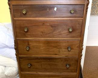 #70	Antique Chest of 5 Drawers - 33x18x53 (as is cracked on top)	 $200.00 			

