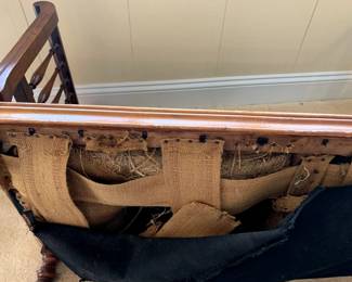 #45	Wood Bench (Straps & Bottom need replacement - w/spindle - 44" Wide	 $75.00 			
