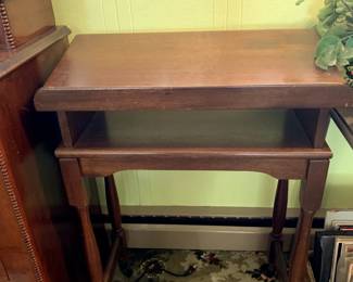 #61	Wood Podium on Wheels - 24x12x31.5	 $75.00 			
