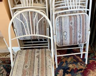 #28	Set of 8 Padded Foling Chair w/Spindle Type Back	 $64.00 			
#29	Set of 8 Padded Foling Chair w/Spindle Type Back	 $64.00 			
#30	Set of 6 Padded Foling Chair w/Spindle Type Back	 $48.00 			
