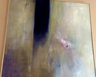 #275	Anglia Nix artist abstract original painting in purple black and cream 61x61 inch framed	$500 			
