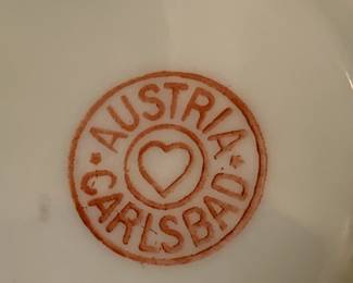 #231	Austria Carlsbad China white  gold 43 pieces 	 $60.00 			
