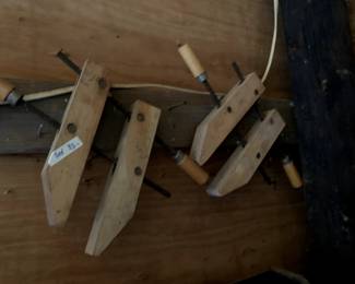 #168	Pair of Wood Clamps	 $35.00 			
