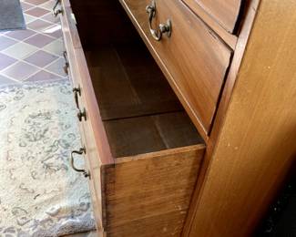 #18	Wood Tall Chest of 8 Drawers - 46x23x38-72  (top 5 drawers separate piece)	 $375.00 			
