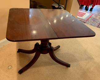 #36	Wood Folding Game Table on Wheels - 19-38x38x29T  (as is finish)	 $175.00 			
