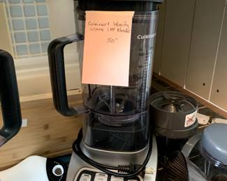 #115	Cuisinart Ultra Blender w/manual	 $50.00 			
