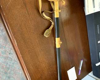 #108	Vintage USN Gecko - made in Germany Officers Dress Sword w/tassels 	 $150.00 			
