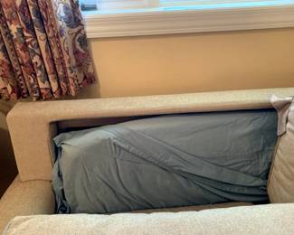 #53	American Leather Sofa w/American Leather Comfort Sleeper Sofa inside w/nail head trim- Beige - 77" Long	 $200.00 			
