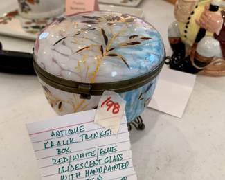#198	Antique Krauk Trinket Box Handpainted	 $100.00 			
