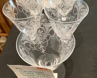 #207	Vintage Morgantown Etched Crystal "Milan" 4" Glasses Set of 5	 $20.00 			
