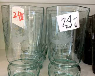 #243	Tea Glasses Sailing Shp Engraved Set of 6 	 $24.00 			
