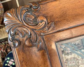 #27	Square Wood/Beveled Glass w/Heavy Metal Base Coffee table - 40sqx15.5T	 $100.00 			
