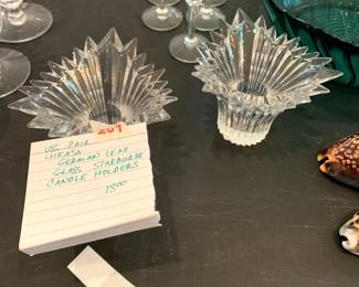 #209	Vintage Pair Mikasa Starburst Candle Holders	 $18.00 			
