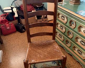 #84	Ladder back Chair w/basket Weave Seat	 $20.00 			
