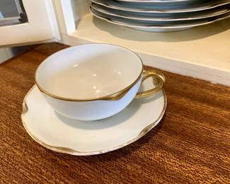 #231		Austria Carlsbad China white  gold 43 pieces 	 $60.00 			
