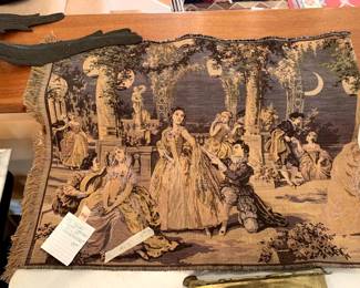 #205	Vintage Italian Scene Tapestry "Venice Lovers" 76x19	 $45.00 			
