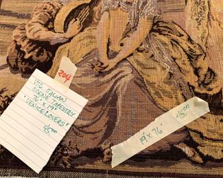 #205	Vintage Italian Scene Tapestry "Venice Lovers" 76x19	 $45.00 			
