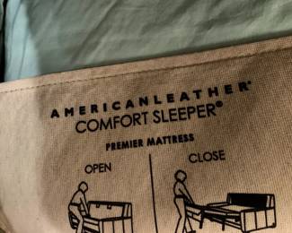 #53	American Leather Sofa w/American Leather Comfort Sleeper Sofa inside  w/nailhead trim- Beige - 77" Long	 $200.00 			
