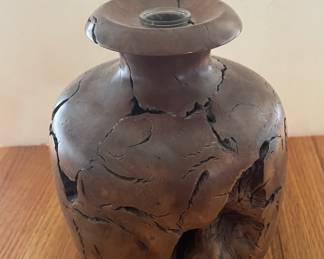 Wood vase 10 in