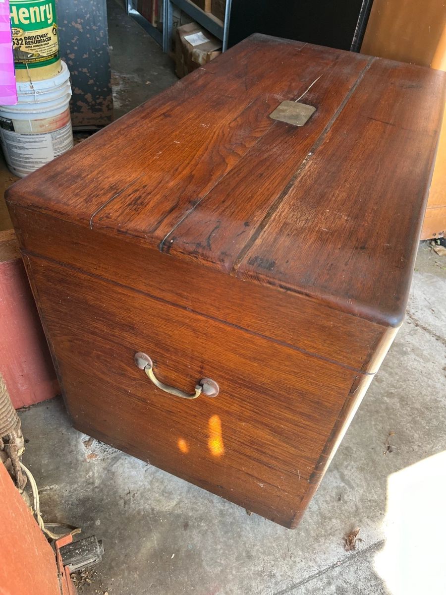 Huge chest, dove tail, solid wood, over 100 years old
