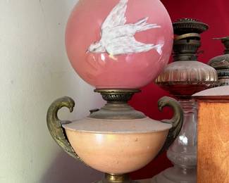 Victorian oil lamp