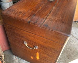 Huge chest, dove tail, solid wood, over 100 years old