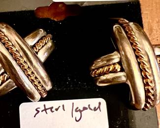 Tiffany & Co sterling gold earrings