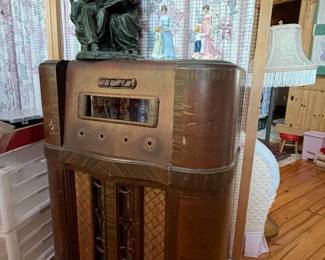 Antique radio cabinet only