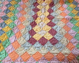 One of several vintage baby quilts 